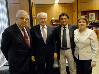 Da esquerda para a direita: Pazzianotto, Dias, Genival e Clara Bernadete